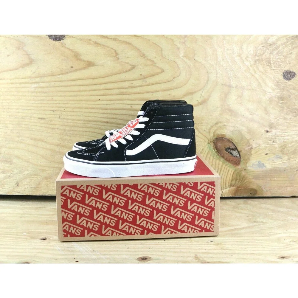 New Vans Sneakers Womens Size 8 Off The Wall Wards SK8-Hi Tops  Black